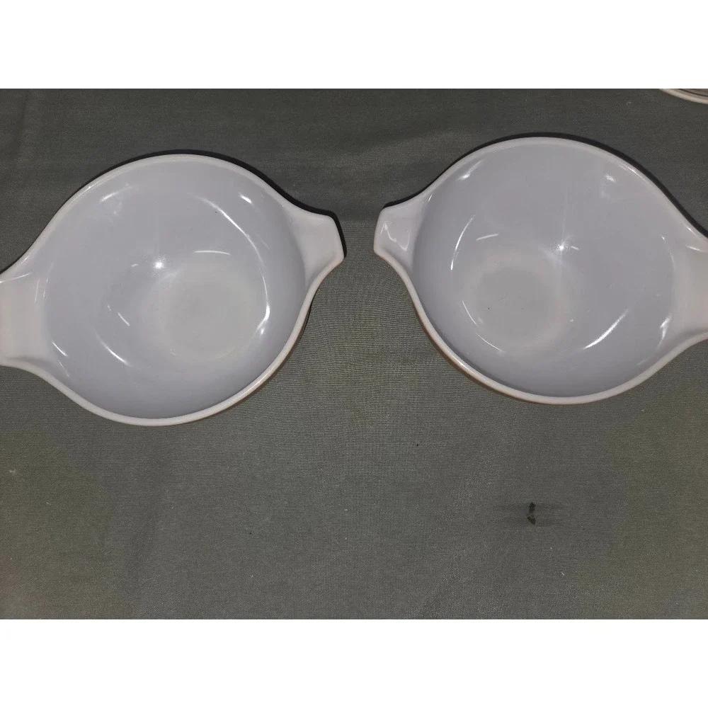 Vintage Pyrex Early American Gold Cinderella Mixing Bowls 441 1.5 Qt Set of 2